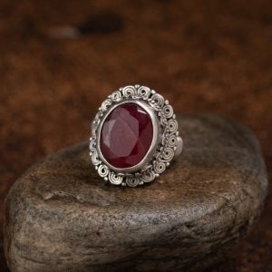 Ruby 925 Sterling Silver Ring – Love & Vitality