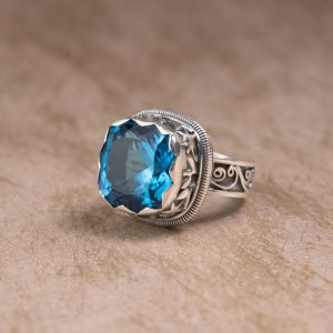 Blue Topaz 925 Sterling Silver Ring – Calm & Communication