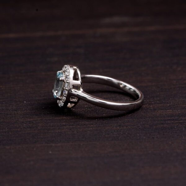 Aquamarine 925 Sterling Silver Ring – Serenity & Courage