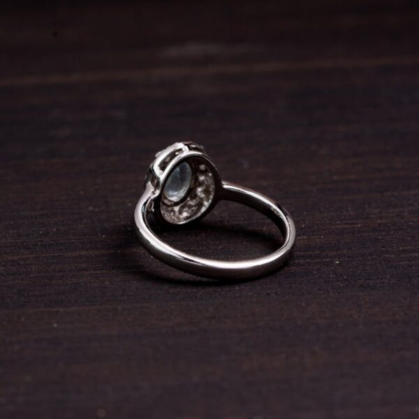 Aquamarine 925 Sterling Silver Ring – Serenity & Courage