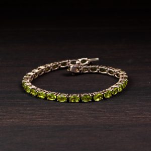 Peridot 925 Silver Tennis Bracelet — Prosperity & Vitality