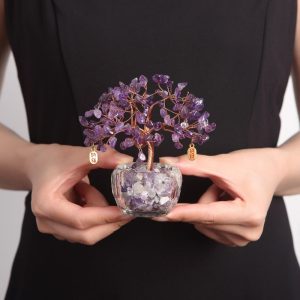 Feng Shui Amethyst Crystal Tree - Crystal Tree of Life - Buddha & Karma