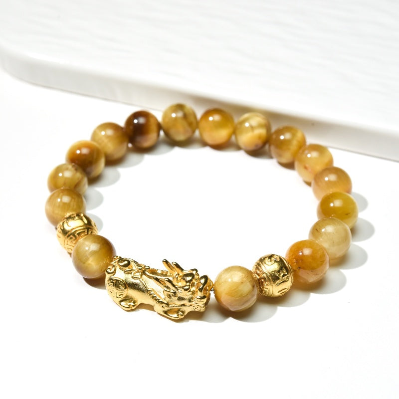 GoldTigerEyePixiuBracelet1 Gold Tiger Eye Pixiu Bracelet