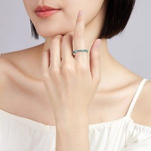 Green Jade Wealth Ring - Buddha & Karma