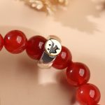 Red Agate Buddhist Guardian Deities Bracelet - Zodiac Bracelet for Luck, Protection - Buddha & Karma
