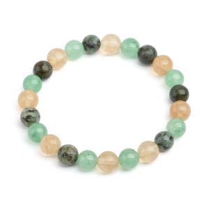 Triple Prosperity Bracelet - Citrine, Green Aventurine, Turquoise - Buddha & Karma