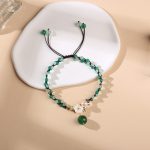 Jade Financial Success Anklet - Buddha & Karma