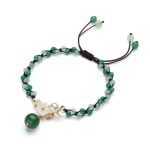Jade Financial Success Anklet - Buddha & Karma