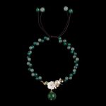 Jade Financial Success Anklet - Buddha & Karma