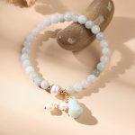Light Green Jade Wu Lou Amulet Bracelet - Buddha & Karma