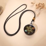 Black Tourmaline Metatron’s Cube Orgonite Protection Necklace