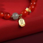 Red Agate Good Fortune Bracelet - Buddha & Karma