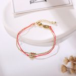 Red String Lucky Clover Bracelet - Buddha & Karma