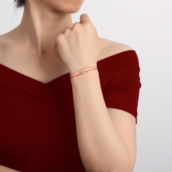 RedStringLuckyCloverBracelet6 Red String Lucky Clover Bracelet - Buddha & Karma