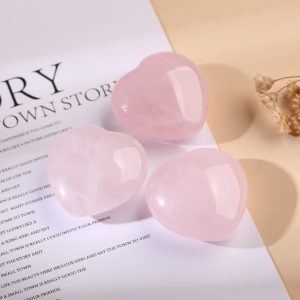 Rose Quartz Heart-Shaped Love Crystals - Love & Romance - Buddha & Karma