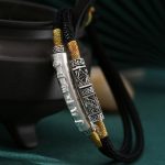 Tibetan Mantra Double Bracelet - For Luck & Protection - Buddha & Karma