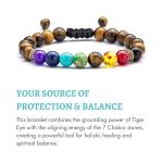 Tiger Eye Chakra Bracelet - Protection & Balance - Buddha & Karma