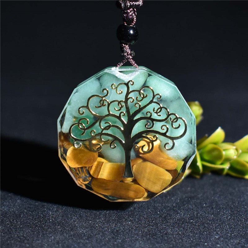 TreeofLifeOrgoniteNecklace-EnergyProtection1 Tree of Life Orgonite Necklace - Energy Protection - Buddha & Karma