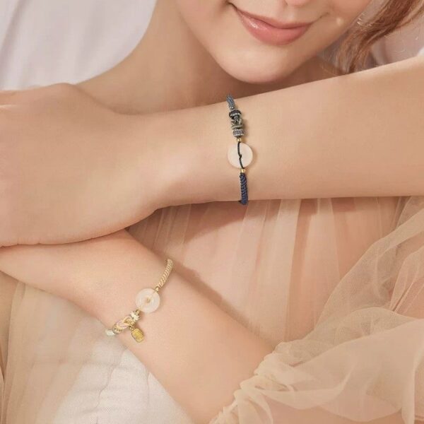 White Agate Fu Couple Bracelets - Give the Gift of Luck - Buddha & Karma