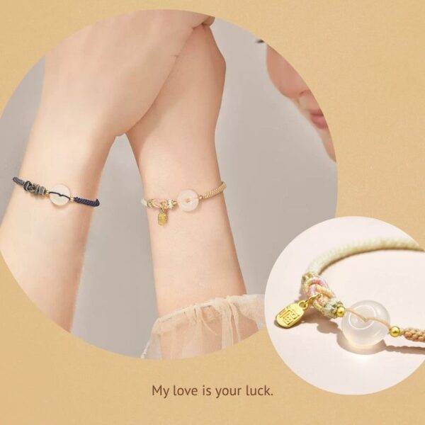 White Agate Fu Couple Bracelets - Give the Gift of Luck - Buddha & Karma