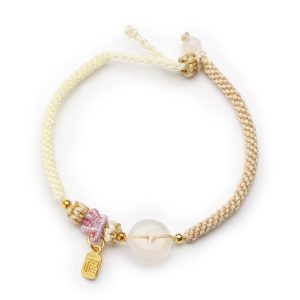 White Agate Fu Couple Bracelets - Give the Gift of Luck - Buddha & Karma