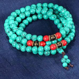 Turquoise 108-Bead Mala – Calm & Protection (8 mm)