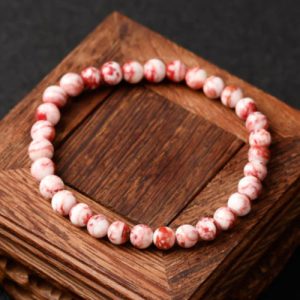 Natural Cinnabar Stone Bead Bracelet – Vitality & Protection Talisman