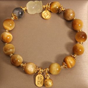 Golden Rutilated Quartz Prosperity Charm Bracelet – Prosperity